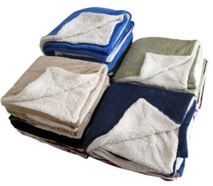 Luxury Micro Mink Sherpa Jumbo Blankets, B120