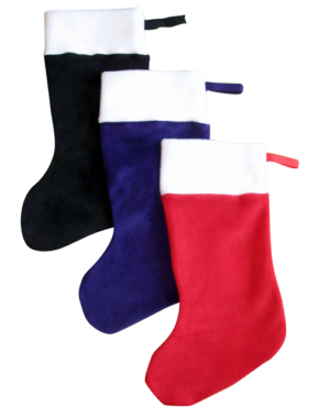 Canadian Made Deluxe Holiday Fleece Stockings, FS04