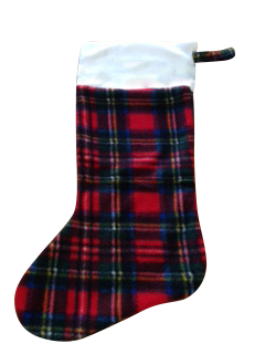 Canadian Made Luxury Printed Holiday Fleece Stockings, FS06