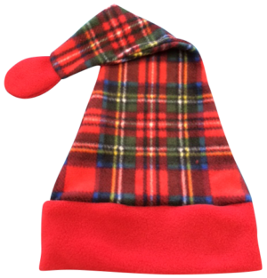 Canadian Made Luxury Plaid Print Holiday Santa Hats, HS06