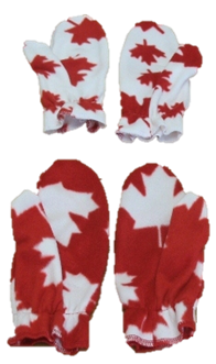 Canadian Made Youth Premium Patriotic Fleece Mitts, YMS09