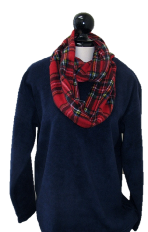 Canadian Made Premium Plaid  Infinity Fleece Scarf, S90
